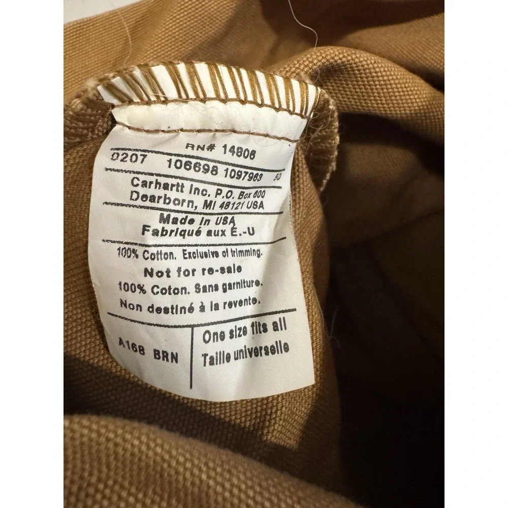 Carhartt Vertical Open Tote/Shopper Tan Canvas Bag